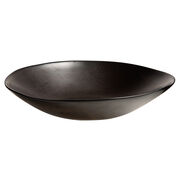 Large black ceramic salad bowl